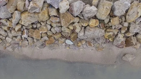 Top Down Aerial Drone Footage of Remis Beach at Selangor HD Stock Footage 107924613