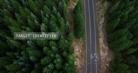 Top Down Aerial Drone Tracking Car Location 스톡 동영상 104173469