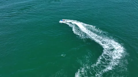 Top down aerial drone view, summer adventure descending over fast water jets Stock Footage 265221540
