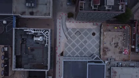 Top down aerial shot of Basildon town centre drone 4K UHD Stock Footage 170340246