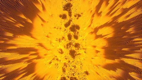 Top-Down Aerial View of Abstract Cybernetic Canyon, 4K ProRes 422 HQ Stock Footage 336746830