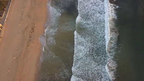 Top down aerial view of beach Stock Footage 103985342