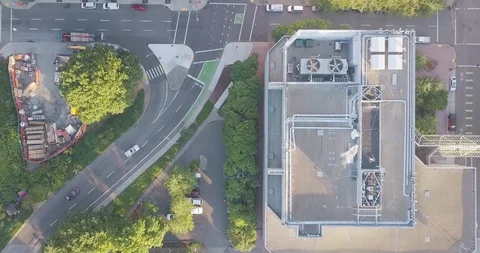 A top down aerial view of big city streets Stock Footage 101688399