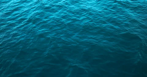 Top-Down Aerial View of Blue Ocean Waves and Water Texture. ProRes HQ Nature and Stock Footage 279498491