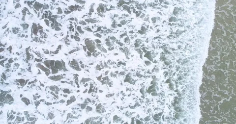 Top Down Aerial View of a Breaking Ocean Wave The Concept of Power Video stock 327814541