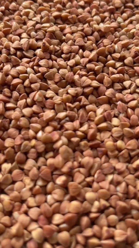 Top Down Aerial View of Buckwheat Seeds in Motion Blur Style Stock Footage 336506925