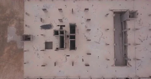 Top Down Aerial View of Building Construction Site in Abu Dhabi, Al Reem Vídeos de archivo 155662704