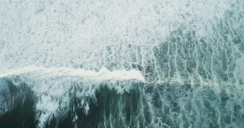 Top down aerial view of calm ocean waves a lock down shot The Concept of Se.. 스톡 동영상 317387377