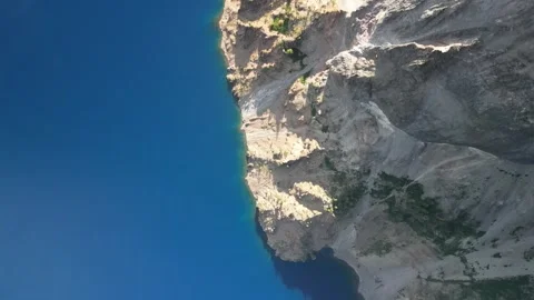 Top-Down Aerial View of Crater Lake National Park, Oregon Stock Footage 348336907