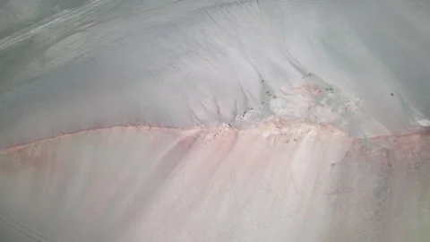 Top-Down Aerial View of Heidushan and Yanzhi Mountain Ridge in Mangya Qinghai Stock Footage 344521964