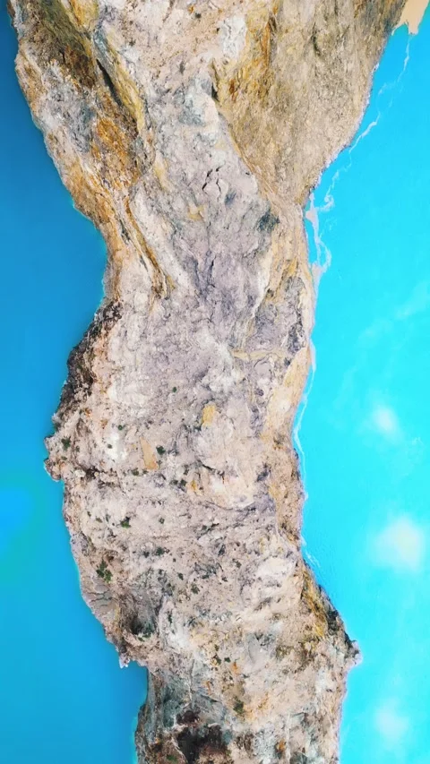 Top Down Aerial View of Kelimutu Crater Lakes with Different Colors on Flores Stock-Footage 338042191