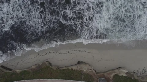 Top Down Aerial View of La Jolla Beach, San Diego Stock Footage 156522451