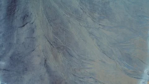 Top down aerial view over natural texture - abstract industrial lake water 스톡 사진
