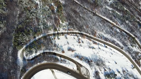 Top-down aerial view, panning from the "Vasil Levski" memorial to the Stock Footage 236360328