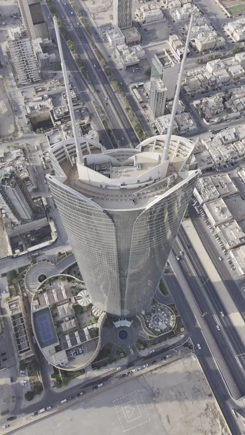 Top Down Aerial View of Riyadh Urban Architecture Stock Footage 343141314