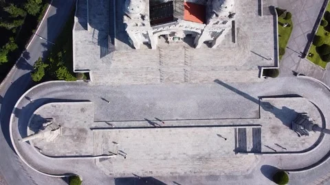 Top Down Aerial View of Santa Luzia Sanctuary The Concept of Abstract Archi.. 스톡 동영상 317202242