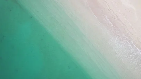 Top Down Aerial View of a Tropical Beach Shoreline The Concept of Tranquility Video stock 331596852