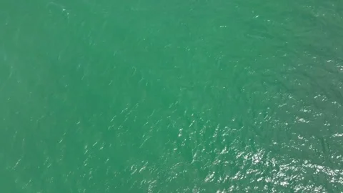 Top-Down Aerial View of Turquoise Ocean Water Texture in Dakhla Morocco Stock Footage 339092448