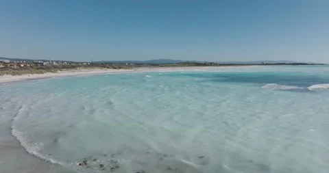 Top down aerial view of waves braking. Mediterranean sea seen from above Stock Footage 191730222