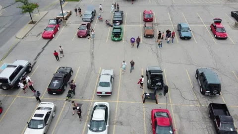 Top Down Angle Aerial Shot Of People Atc... | Stock Video | Pond5