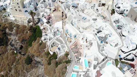 Top down birds eye view of white washed ... | Stock Video | Pond5