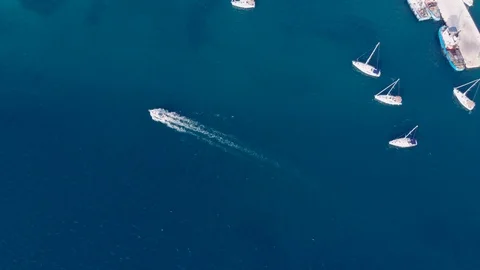 Top down boat Stock Footage 116021856