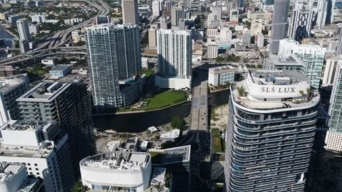 Top Down Of Brickell City Center by Drone 4k Stock Footage 127205575