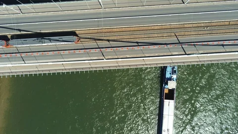 Top down Bridge Stock Footage 107137403