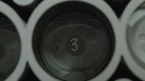 Top down close-up of piston number three inside engine cylinder Stock Footage 340273952
