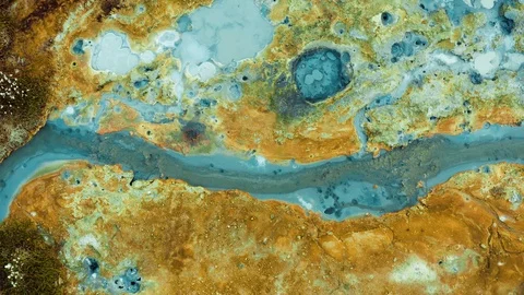 Top down Close up view Geothermal origin... | Stock Video | Pond5