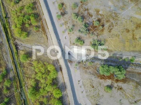 Top Down Desert Stream Stock Photos