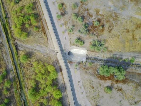 Top Down Desert Stream Stock Photos