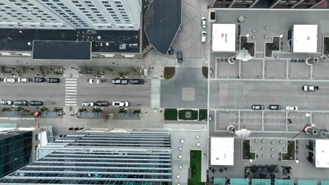 Top-down Downtown Stock Footage 296175987