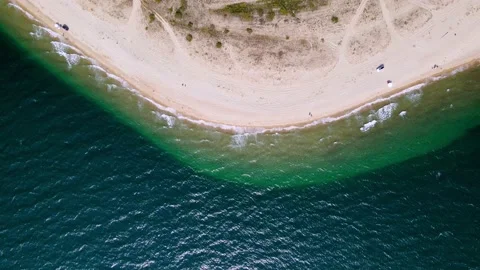 Top down drone clip over a tropical beac... | Stock Video | Pond5