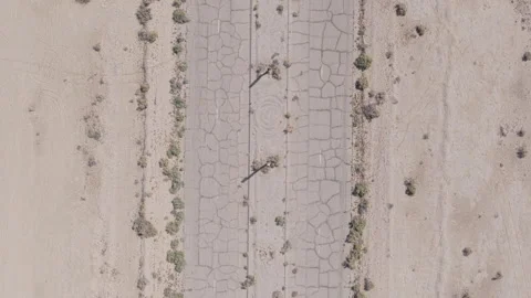 Top Down Drone Flyover Along Yacht Club Drive Toward Former Salton Bay Yacht Видео 332678499