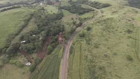 Top-Down Drone Footage of Road Traffic on Highway Stock Footage 309939634