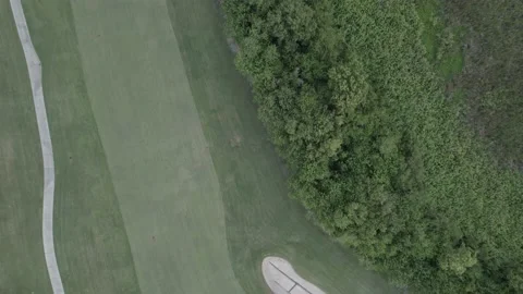 Top Down Drone Golf Course Stock Footage 194166659