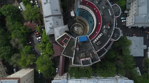 Top down drone pass above Herzen Institute Vidéo 328625814