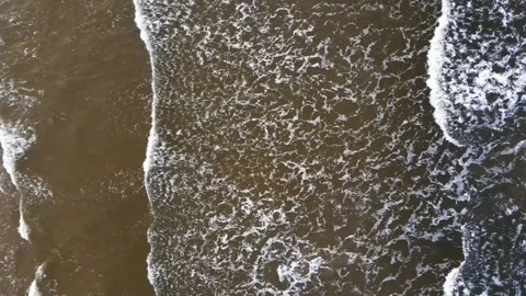 Top down drone sea waves shot. 스톡 동영상 234403239