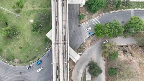 Top Down Drone Shot of Traffic 库存影片 242787296