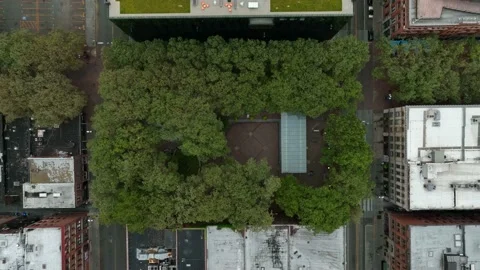 Top down drone shot of unique Occidental... | Stock Video | Pond5