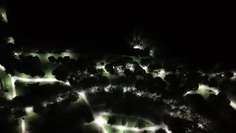 Top down drone video to public park Stock Footage 291402967