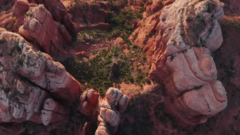 Top Down Drone View Cathedral Rock Sedona Arizona Stock Footage 317082455