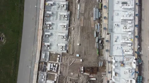 Top Down Drone View On Construction Site Video stock 151653826