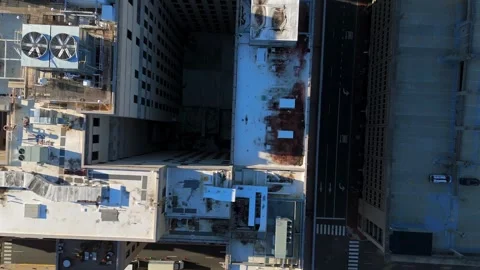 Top Down Drone View of Downtown Wilmington Delaware Street Intersection Stock Footage 335644424