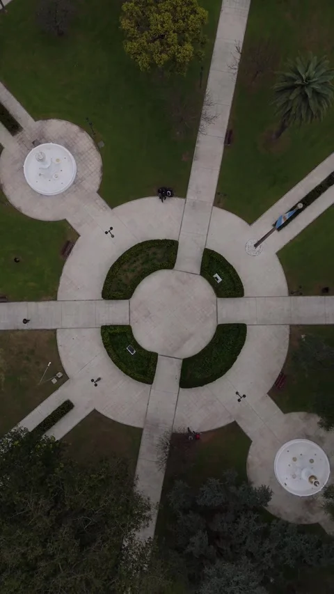 Top-Down Drone View of San Nicolás Central Plaza, Buenos Aires Stock Footage 311271976