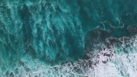 Top Down Emerald Waves Tenerife 4K Stock-Footage 326643054