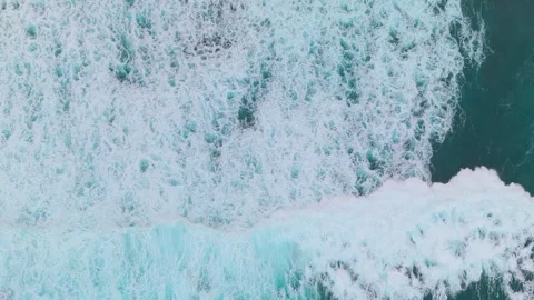 Top Down Emerald Waves Tenerife 4K Stock Footage 326643199