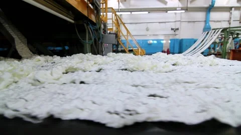 Top down, extreme close up of polypropylene multifilament micro fibers for Stock Footage 193584212
