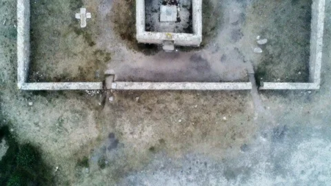 Top down forward view of  English Cemetery in Camariñas. Costa da Morte Video stock 123955158